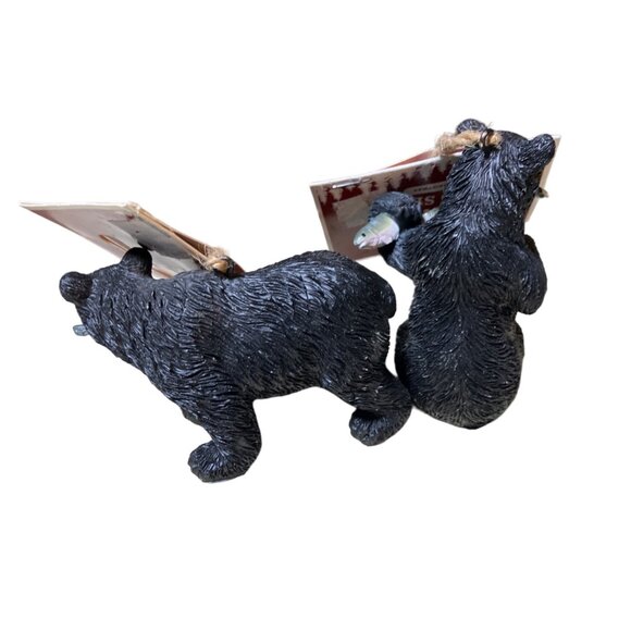 Red Shed Black Bear Ornaments   Set of 2 - Picture 7 of 11